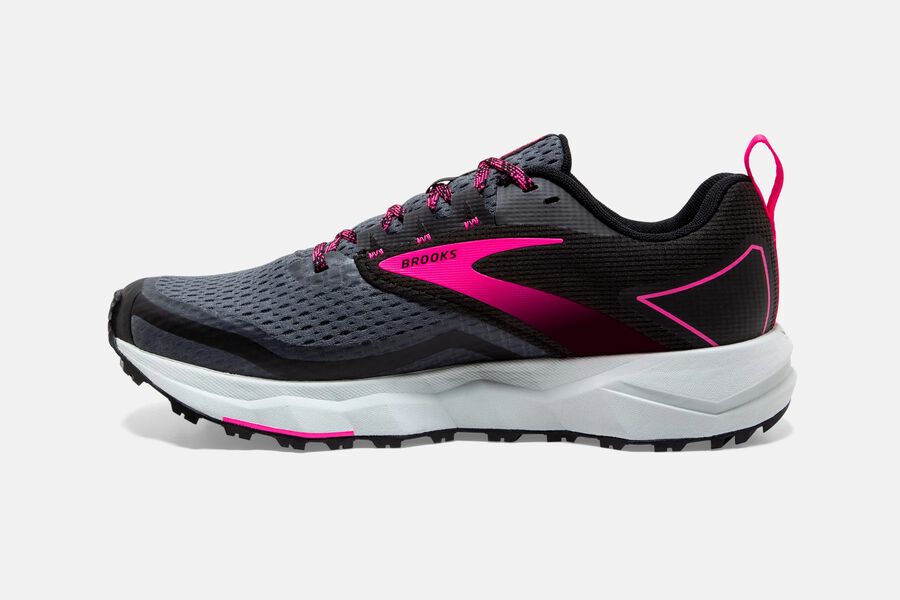 Brooks Running Shoes Womens Black/Pink - Divide 2 Trail - 6352-MQJXR